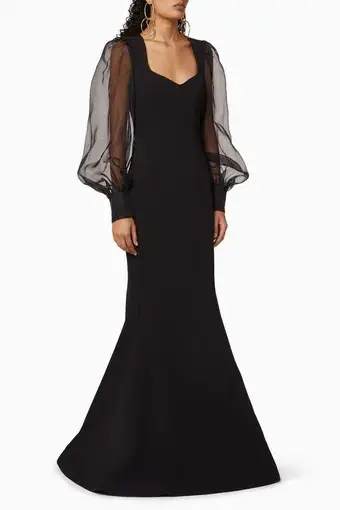 Rebecca Vallance Barbie Cut Out Gown Black Size 10