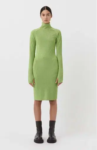Camilla and Marc Reed Long Sleeve Dress Green Size AU 10