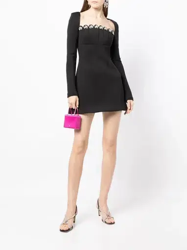 Rachel Gilbert Stella Mini Dress Black Size 0 / AU 6