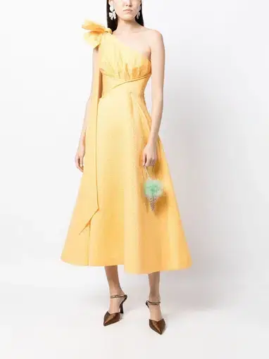 Rachel Gilbert Emiliano Dress In Lemon Drop Yellow Size 12