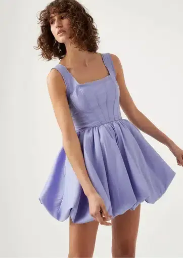 Aje Suzette Bubble Mini Dress Purple Size 6