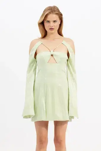 Alice McCall Night Sky Mini Dress Lime Green Size AU 6