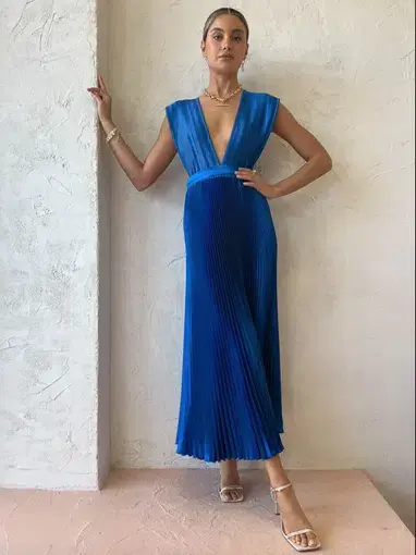 L'Idee Gala Gown Moroccan Blue Size AU 14
