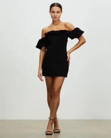 Lover Nicoletta Mini Dress Black Size AU 12 