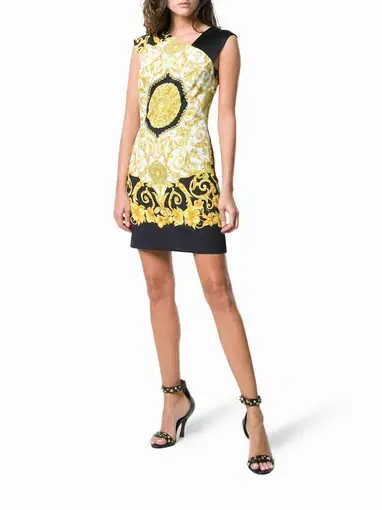 Versace Baroque Sleeveless Mini Dress Print Size 8