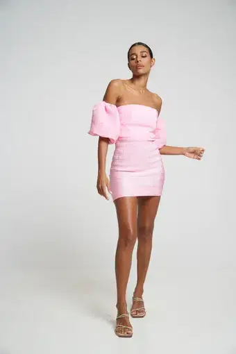 L'idee Art Deco Mini Dress In Lipstick Pink
Size 8 / S