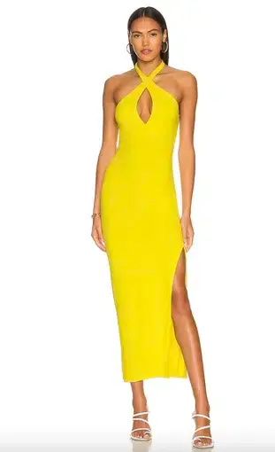 Lovers & Friends Tyra Halter Dress Yellow Size M / Au 10