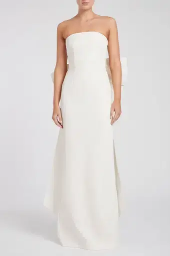 Rebecca Vallance Rosette Strapless Gown Ivory Size 8 