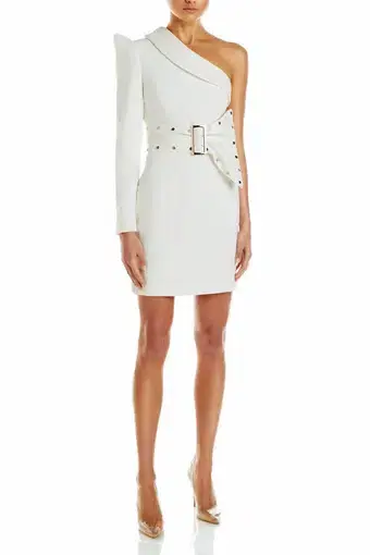 Misha Collection Bonnie Studded Dress White Size 8