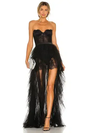 For Love and Lemons Bustier Gown Black Size AU 8