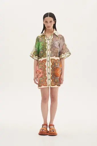 Alemais Trippy Troppo Mini Dress Multi-colored Size AU 12