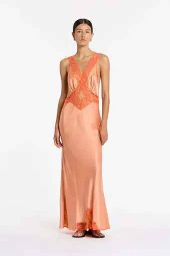 Sir The Label Aries Cut Out Gown in Peach Size 0/AU 6
