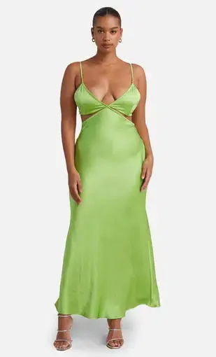 Bec and Bridge Veronique Maxi Dress Lime Green Size 8