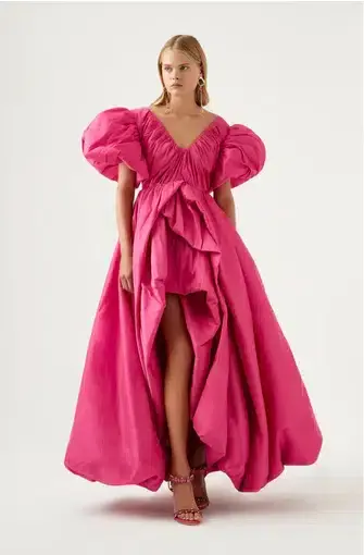Aje Manifestation Gown Fuchsia Pink Size AU 10