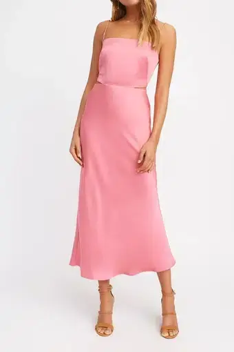 Kookai Como Cut Out Dress Pink Size 34 / Au 6