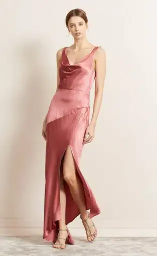 Bec & Bridge Moon Dance Cowl Bridesmaid Dress Pink Size 8