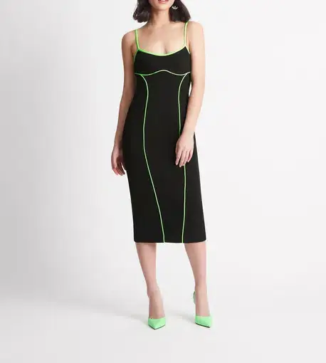 Sheike Vixen Midi Dress Black/Green
Size 12 / L