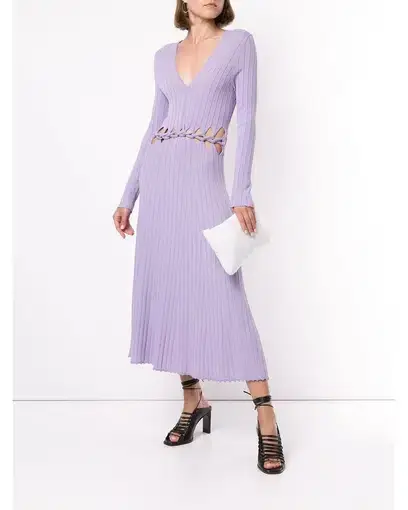 Dion Lee Pinnacle Braid Dress In Violet Size 6 