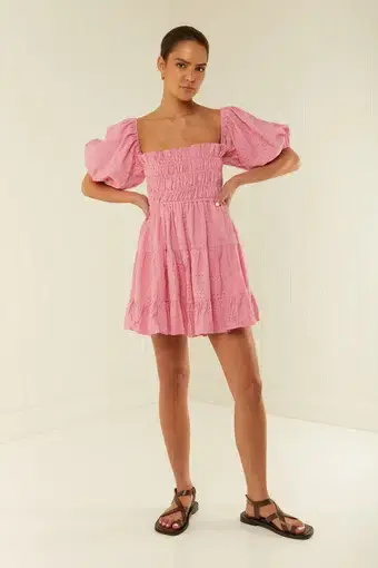 Palm Noosa Kub Dress Pink Size AU 12 