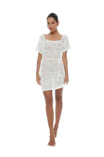 Isabelle Quinn Sofia Mini Dress Ivory White Size AU 4