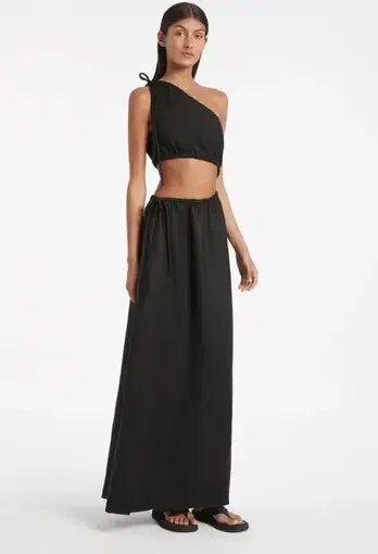 Sir The Label Blanche Asymmetrical Gown Black Size 8