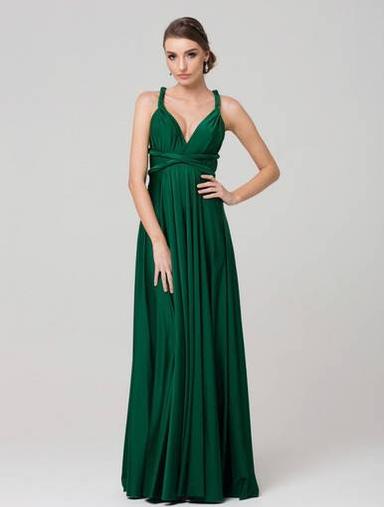 Tanya Olsen Multi Wrap Dress Emerald Green Size 16/18