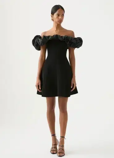Aje Eldora Mini Dress Black Size Small/Au 8 