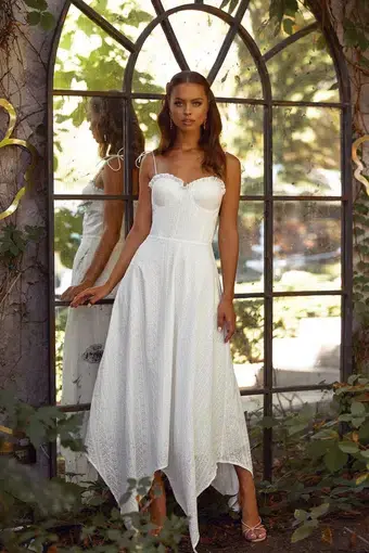 Alamour the Label Elda White Lace Maxi Dress Size Small / Au 8