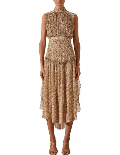 Shona Joy Ambar Sleeveless Midi Dress Floral Size 8 / S