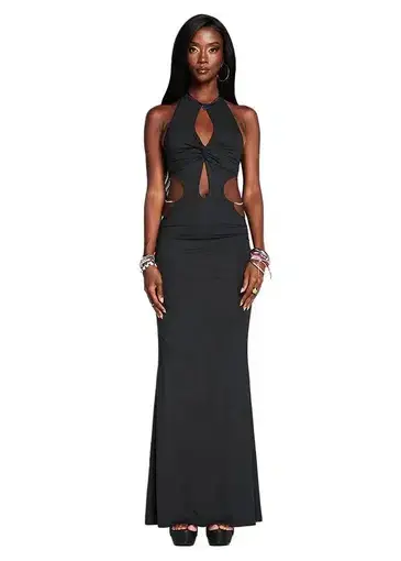 I AM GIA ‘Valera’ Maxi Dress in Black Size S/AU 8