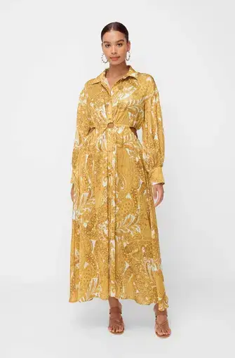 Sheike Casablanca Dress Paisley Yellow Size 16 