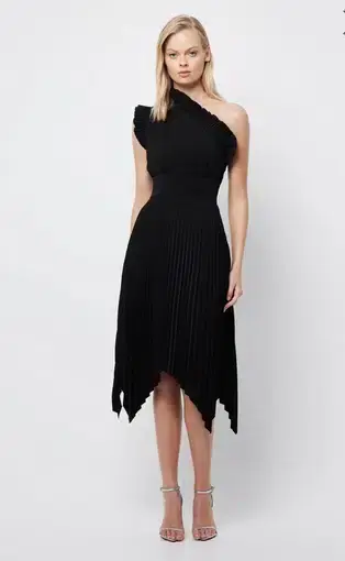 Mossman The Lady Like Midi Dress Black Size 8
