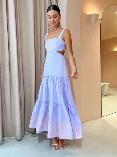 Alemais Maggie Cutout Midi Dress In Lilac Size AU 10