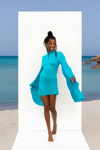 Rat & Boa Farrah Dress Blue Size AU 8