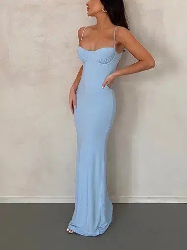 Melani The Label Tienna Gown in Powder Blue Size S / Au 8