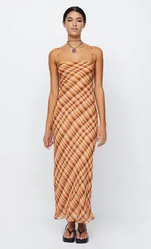 Bec & Bridge Soleil Slip Maxi Dress Orange Size 10 