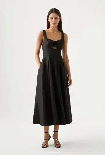Aje Divinity Pearl Pin Dress Black Size AU 8
