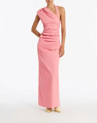 Sir The Label Giacomo Gathered Dress Pink Size 2 / Au 10