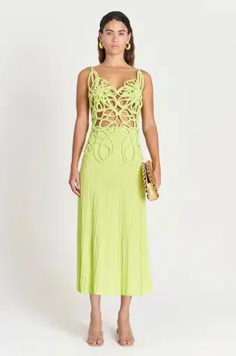 Cult Gaia Nalda Knit Dress Mantis Green Size S / Au 8