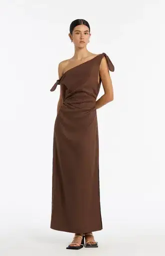 Sir the Label Bettina Off Shoulder Dress in Chocolate Brown
Size 3 / Au 12