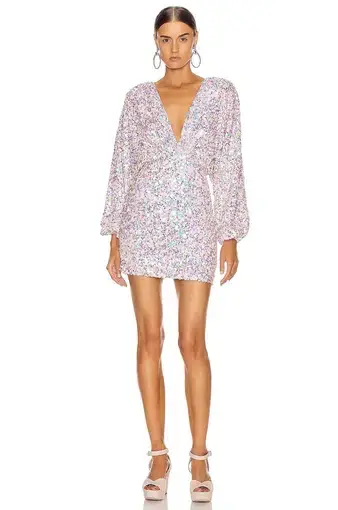 Retrofete Aubrielle Pink Sequin Mini Dress Sequin Size 8