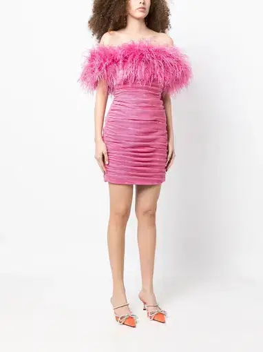 Rachel Gilbert Zion Mini Dress Pink Size 10  