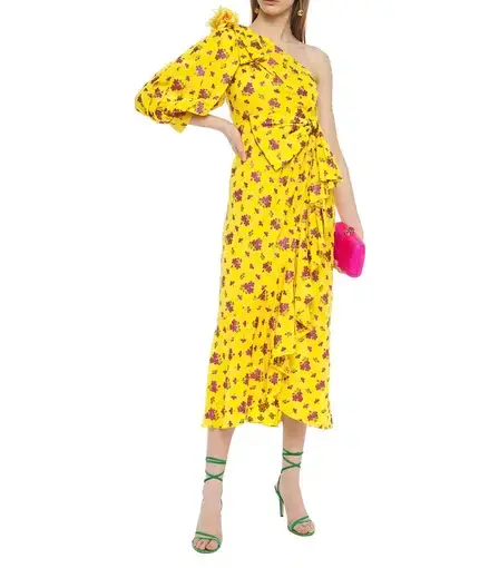 Gucci Midi Dress Yellow Size AU 8