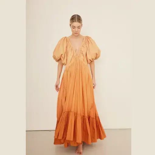 Rooh Collective Birthday Gown Orange Ombrè Size 12