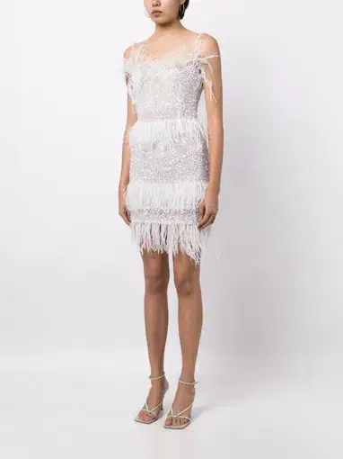 Rachel Gilbert Frenchy Mini Dress Ivory Size 1 / AU 8 