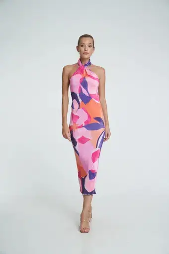 Lidee Klum Gown Capri Pink Multi Size 6
