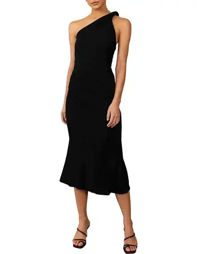 Misha Dune Midi Dress in Black Size 8