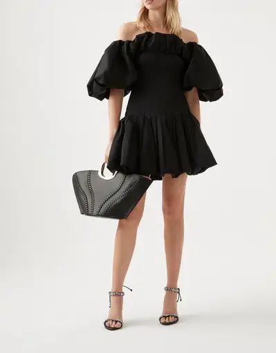Aje Arles Off The Shoulder Mini Dress in Black Size 8 / S