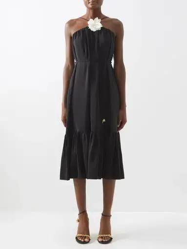 Zimmermann High Tide Halterneck Silk Midi Dress in Black
Size 2 / Au 10-12