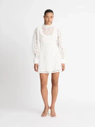 Sheike Sienna Lace Dress White Size AU 14